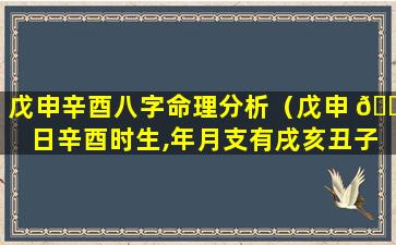 戊申辛酉八字命理分析（戊申 🐒 日辛酉时生,年月支有戌亥丑子,有权有势）